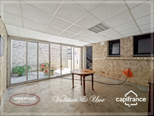 Maison en pierre rénovée avec grand garage, terrasse, cour et terrain – Siran (34210)