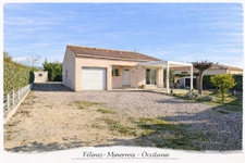 Villa de plain-pied lumineuse avec jardin piscinable et garage – Félines-Minervois