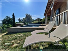 MAISON CONTEMPORAINE À OSSATURE BOIS – DPE A – PISCINE AU SEL – LA CAUNETTE