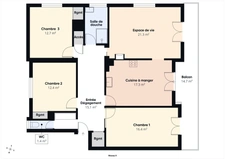 Haute Savoie (74), à vendre VERCHAIX - Domaine skiable Grand Massif - Appartement T5