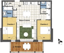 Haute Savoie (74), for sale in Samoëns - Grand Massif ski area - 2-bedroom apartment 
