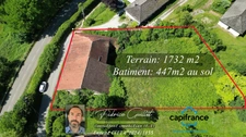 Doubs (25), à vendre Le Val, terrain de 1732 m2 + bâtisse en ruine de 447 m2 au sol
