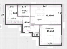 Appartement à vendre 2 pièces AMIENS (80)