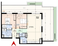 appartement à vendre 3 pièces BORGO (20) de 81,41 m2 avec terrasse de 54,03 m2