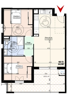 appartement à vendre 3 pièces de 64,37 m2 avec terrasse à LUCCIANA (20)