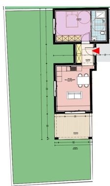 PRUNETE (20) Appartement à vendre 2 pièces de 40,30 m2 avec jardin et proximité plage