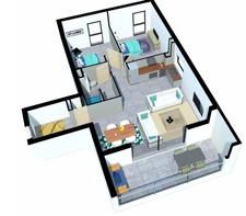 Dpt Corse (20), à vendre Sainte Lucie de PORTO VECCHIO appartement T3 de 70,65 m²  - Terrasse de 19,25m2
