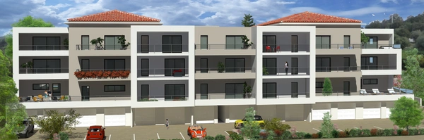 Dpt Corse (20), à vendre Sainte Lucie de PORTO VECCHIO appartement T2 de 42,96 m² - terrasse de13,38