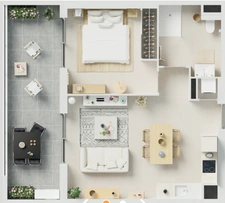 appartement à vendre 2 pièces FOLELLI (20) de 43,69 m2 avec terrasse et jardin