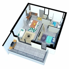 Dpt Corse (20), à vendre ZONZA appartement T2 de 42,96 m²  