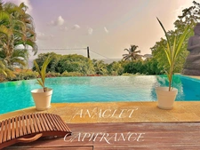 ❤️COUP DE CŒUR❤️ À vendre – Villa contemporaine avec piscine à débordement, vue mer et dépendance locative 97222 CASE-PILOTE
