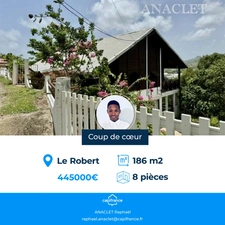 ❤️COUP DE CŒUR❤️  Martinique (972), à vendre LE ROBERT maison P0   