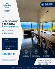❤️ Coup de cœur ❤️ À vendre à CASE PILOTE somptueuse Villa P5 de 231.36 m² sur 3812 m² de terrain