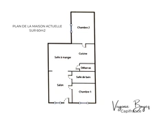 Maison à réhabiliter à vendre 3 pièces HAMES BOUCRES (62)
