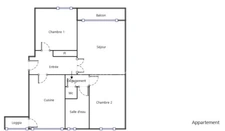 BREST LE GUELMEUR APPARTEMENT 3 PIECES AVEC ASCENSEUR ET PETITE VUE MER