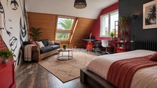  House with sea view, jacuzzi and magnificent garden in Moulin Blanc