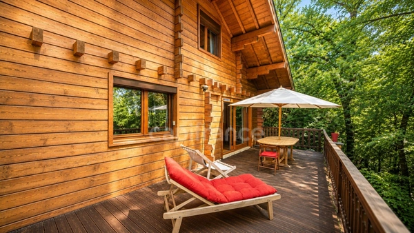 Chalet bois en madrier à vendre dans le Jura, entre Andelot-En-Montagne et Champagnole (39300)