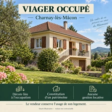 Maison viager à vendre occupé 5 pièces CHARNAY LES MACON (71)