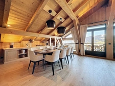 Exceptional property in Megève – Fully renovated apartment with panoramic view and ski-in/ski-out access