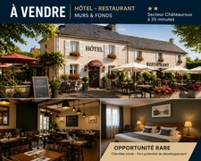 HÔTEL – RESTAURANT 2★ À VENDRE – MURS & FONDS