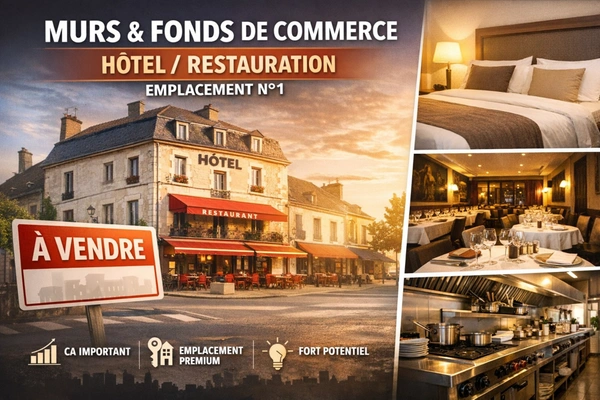 MURS & FONDS DE COMMERCE – HÔTEL / RESTAURATION – EMPLACEMENT N°1