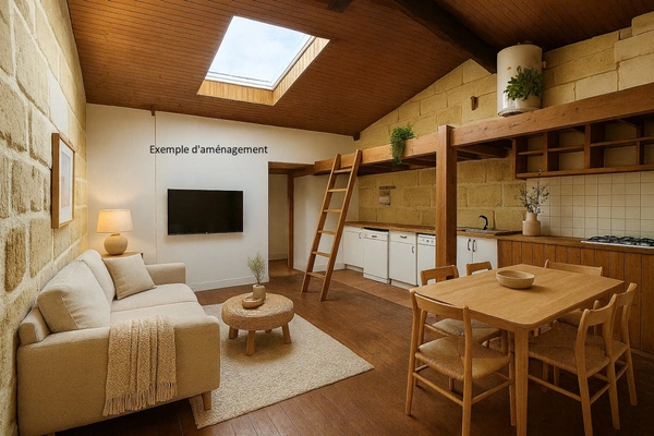 Bordeaux – T2 atypique dernier étage – 48,6 m² au sol – 169 000 €