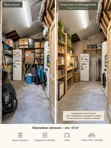 Bordeaux – T3 70 m² + cour + 17 m² de dépendances