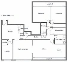 Appartement à vendre 4 pièces Rue des Pyrénées PARIS 20EME ARRONDISSEMENT (75)