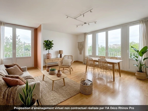 APPARTEMENT T3 AVEC VUE SUR LE CHER – HABITATION OU INVESTISSEMENT COLOCATION – TOURS SUD / QUARTIER DU CHER