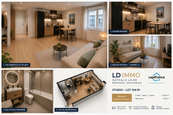 appartement à vendre 1 pièces TOURS (37)