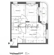T3 60 m² de standing avec balcon 7m² vue dégagée 6e étage  CONFLUENCE