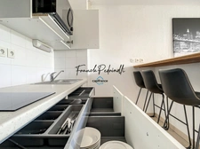 Dpt Gironde (33), for rent 30 km from BORDEAUX - FURNISHED T2 with parking - Top floor, quiet, open view