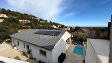 Maison 5 pièces, 120 m² habitables avec vue me, Piscine et grand garage/atelier de 136 m2 à FOLELLI (Haute-Corse)