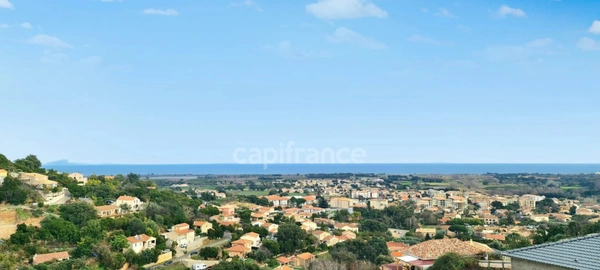 Maison T5 de 124 m2, avec grande terrasse et vue panoramique sur la mer, parking et son jardin à FOLELLI 20213 (HAUTE CORSE)