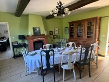 PLAISANCE(32) du Gers: AUTHENTIQUE LONGERE XVIIIs de 240m2, 4chambres, sur jardin paysagé clos de 2.500m2 et piscine hors sol, possibilité de chambres d hotes et/ou petit gîte ou accueil d'un parent,