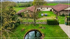 Dpt (32) NOGARO nearby, ELEGANT NOTABLES' HOUSE, economical, from the 19th century, 600M2, centuries-old park, U-shaped outbuildings, 11 ha, no work required, 