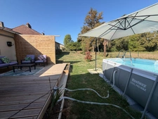 PLAISANCE(32) du Gers: AUTHENTIQUE LONGERE XVIIIs de 240m2, 4chambres, sur jardin paysagé clos de 2.500m2 et piscine hors sol, possibilité de chambres d hotes et/ou petit gîte ou accueil d'un parent,