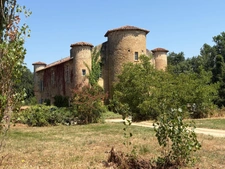 MARCIAC (32): Former seigniory, beautiful 14th-century castle on +3hectares, hidden at the end of the road, no neighbors, in the countryside, 500m2 of living space, heated swimming pool, discover the 