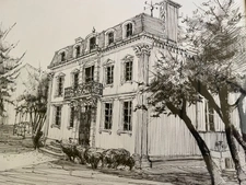 Marciac (32) VERY ELEGANT MANOR HOUSE, requiring no work, with an artist's house or gîte, walled centuries-old park