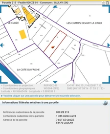 Terrain à vendre 1385m² JAULNY (54)