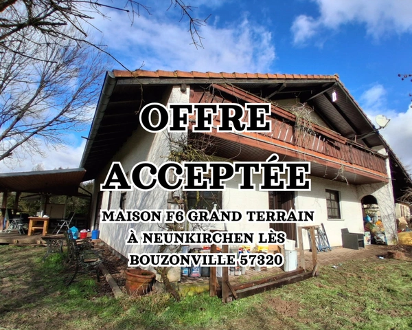 Maison individuelle F6 avec grand jardin pleine nature
