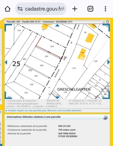 Terrain à vendre 795m² VECKRING (57)