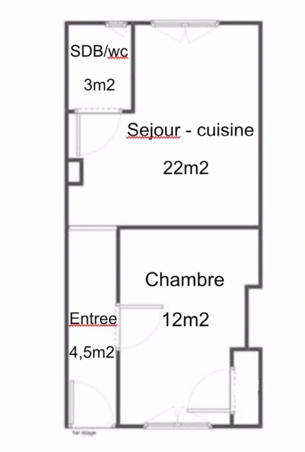 T2 – Vieux Lyon / Perrache – 42 m² rénové – faibles charges et cachet 