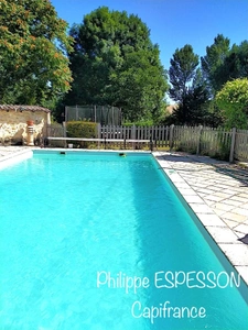 MAISON DE CHARME EN PIERRE 174 M2 AVEC PARC DE 4697 M2 PROCHE VIRAZEIL
