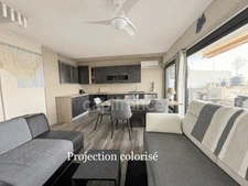 Appartement en Marina ,45 m2 + 14m2 de terrasse ,Port Camargue vue exceptionnelle