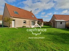 HONDSCHOOTE – Maison individuelle, 5 pièces, 3 chambres, 1 bureau, garage et jardin SUD