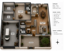 🏡 ENSEMBLE IMMOBILIER : MAISON 4 CH + GARAGE ATELIER – IDÉAL ARTISAN OU PROJET MIXTE – SECTEUR FERRIERES