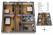 🏡 ENSEMBLE IMMOBILIER : MAISON 4 CH + GARAGE ATELIER – IDÉAL ARTISAN OU PROJET MIXTE – SECTEUR FERRIERES