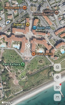 Appartement à vendre 2 pièces JUAN LES PINS (06), dernier étage, vue mer, terrasse, cave, possibilité place de parking !