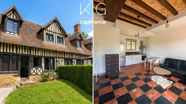 EXCLUSIVITE, proche de Deauville, très bel appartement 2 pièces de 45m2 à 10 mn de la plage, coup de coeur assuré